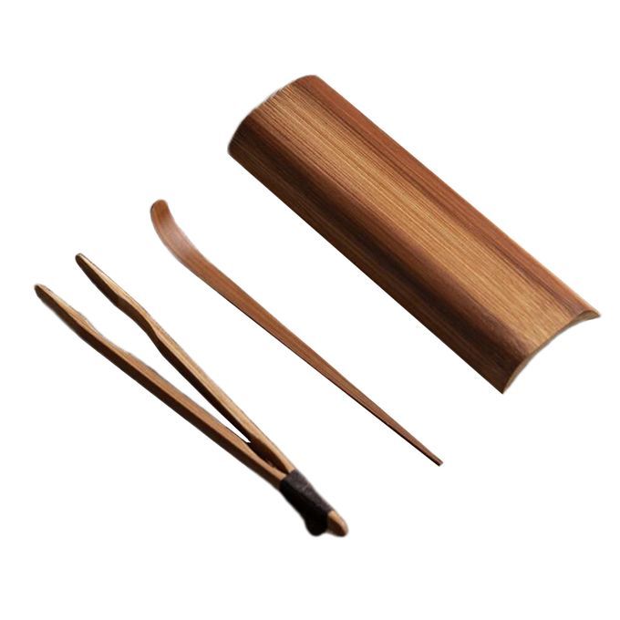3pcs/ Set Bamboo  Teaspoon Clip Spoon Gongfu Ceremony Utensils