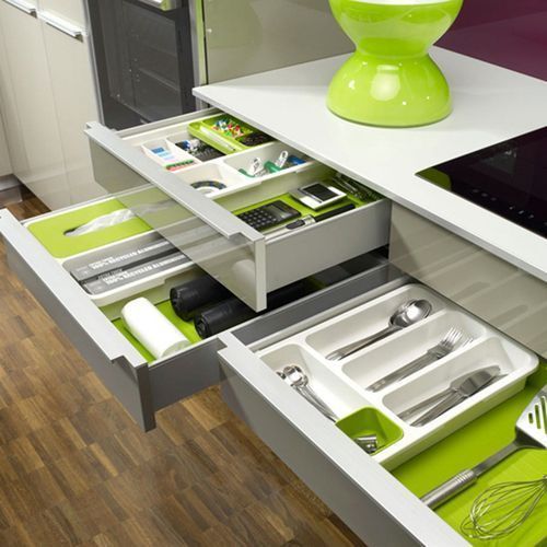 Kitchen Drawer Organizer Tray Cutlery Separation Box