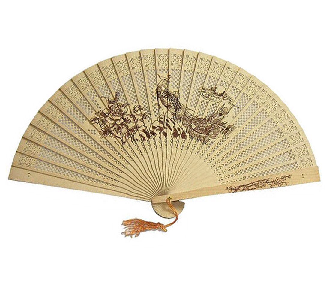Gift Hollow Wedding Chinese Traditional Wooden Smooth Opening Exquisite Made Hand Folding G619 Fan Closing 2019 And