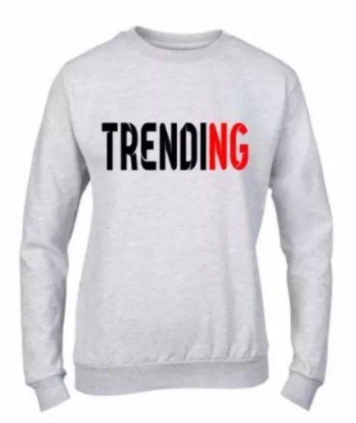 Trending Printed Sweatshirt- Grey