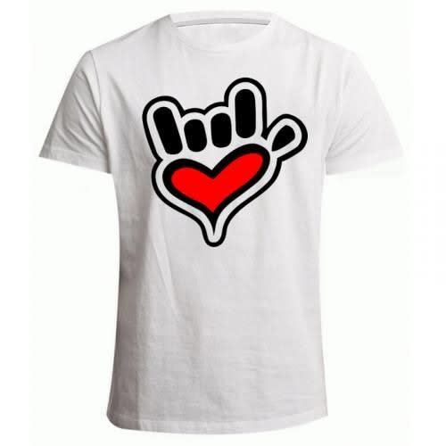 Love Rocks Print Tshirt -white