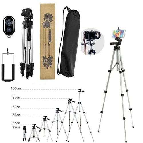 Tripod Stand Adjustable Selfie Stick Phone Camera Stand Holder + Bluetooth Remote Control