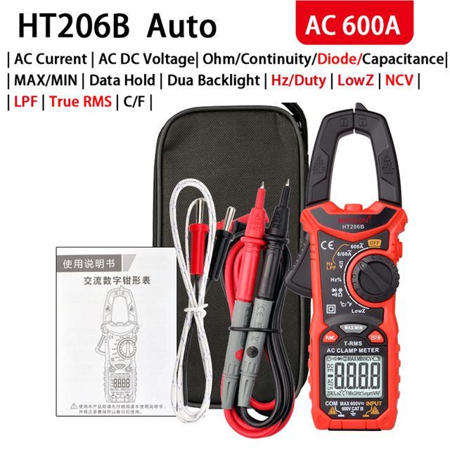 Mayilon Ht206a Ht206b Ht206d Digital Clamp Meter High Ac/dc