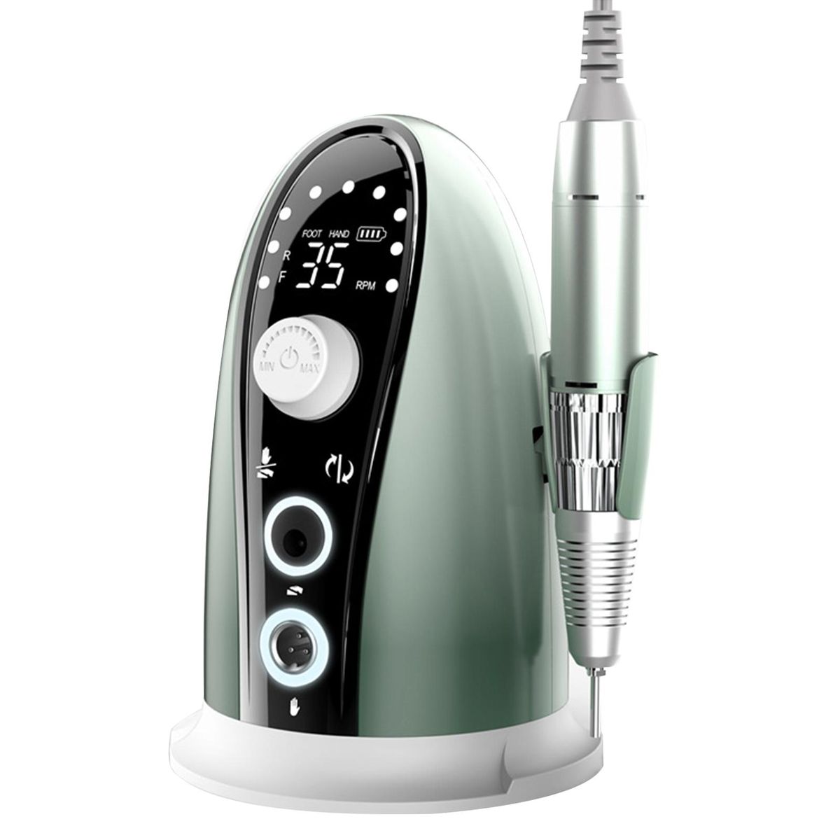 Electric Nail Drill Machine 35000 RPM Adjustable Rotate Speed Nail File Manicure Tool Kit Professional Pedicure Machine Set with Replaceable Grinding Heads