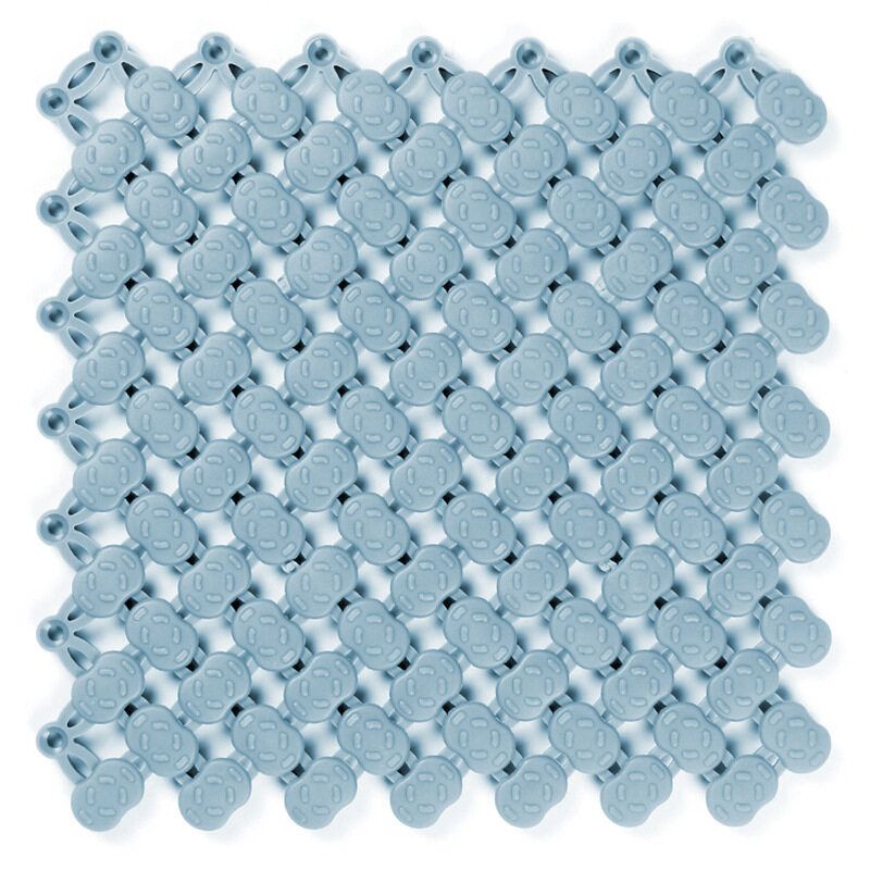 DIY Splice Bath Mat Anti Slip Massage Shower Carpet Grid PVC Plastic Mats For Stitching Puzzle Pad Bathroom Accessories Dark Blue