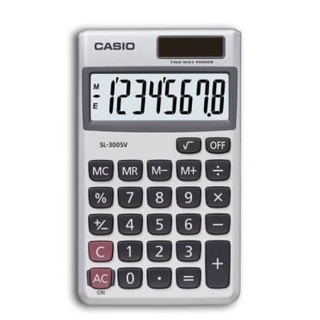 8 Digit Wallet Size Electronic Calculator