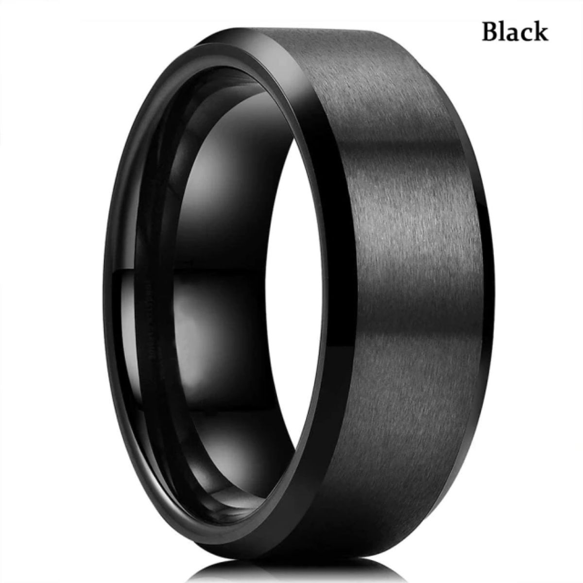 Classic 8mm Black Tungsten Rings