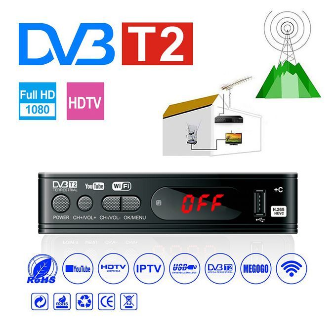Tv Tuner Dvbs T2 Vga For Monitor Adapter Satellite Decoder