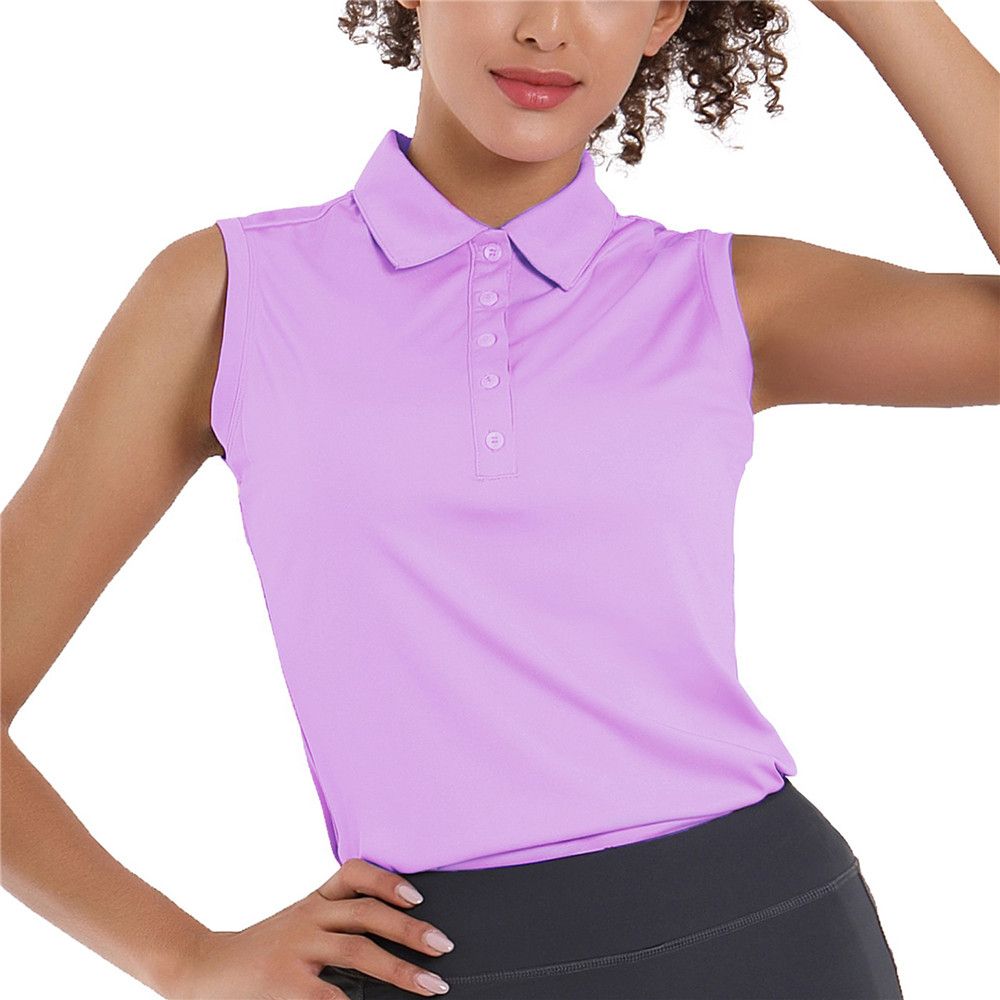UPF 50+ Women Golf Polo Shirts Sleeveless Athletic Tank Top