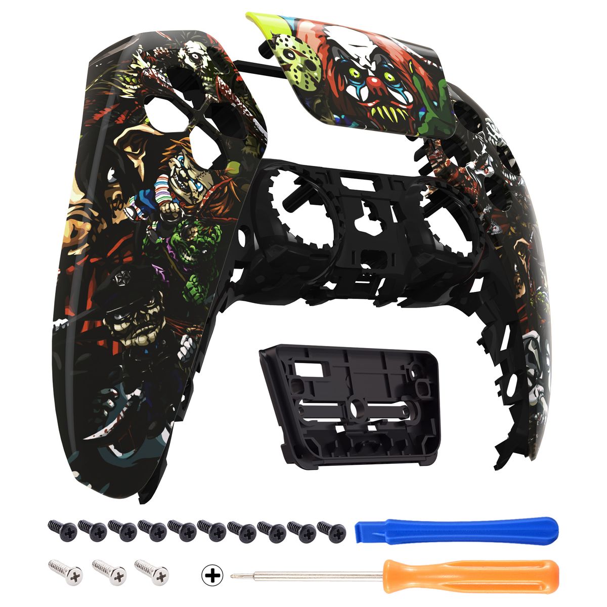 Touchpad Front Housing Shell & DIY Replacement Shell Custom Touch Pad Cover Faceplate Compatible With Ps5 Controller