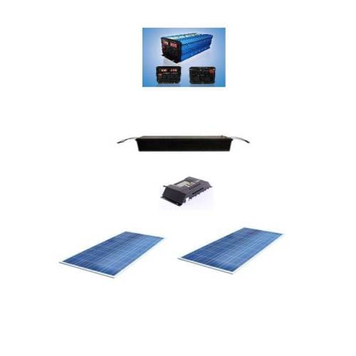 2000watt 12V Modified Sine Wave Complete solar kit with 200amps battery
