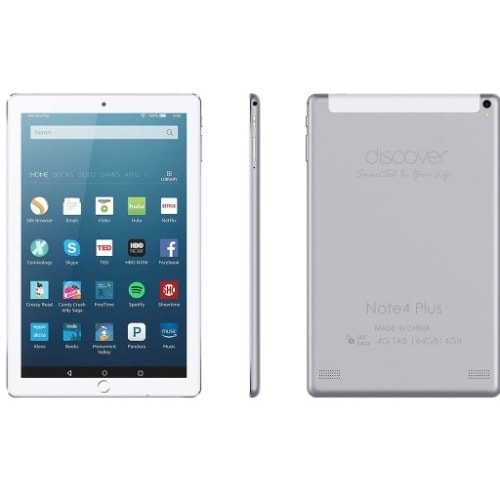 Note 4 Plus - 10.1 Inch, 4GB 64GB Dual Sim, 4G, 4000mAh Battery - Silver