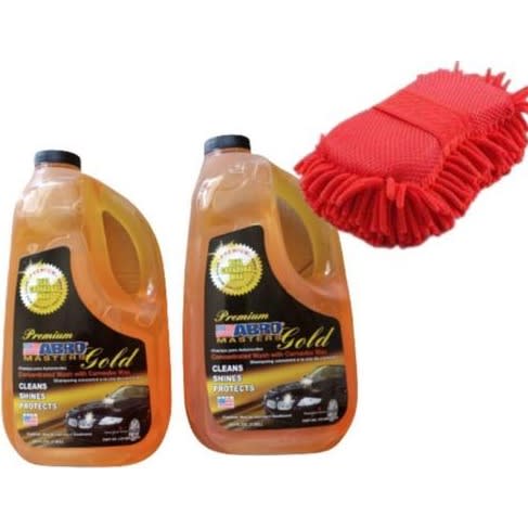 Abro Premium Gold Carnauba Wax And Wash 1.89ltr (2gallons)and Sponge