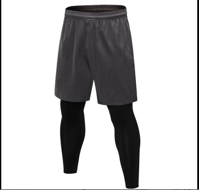 Adjusted Meshes for Men's Compression Elastic Waist Pants Quick Dry with Cord for Bodybuilding and Jogging