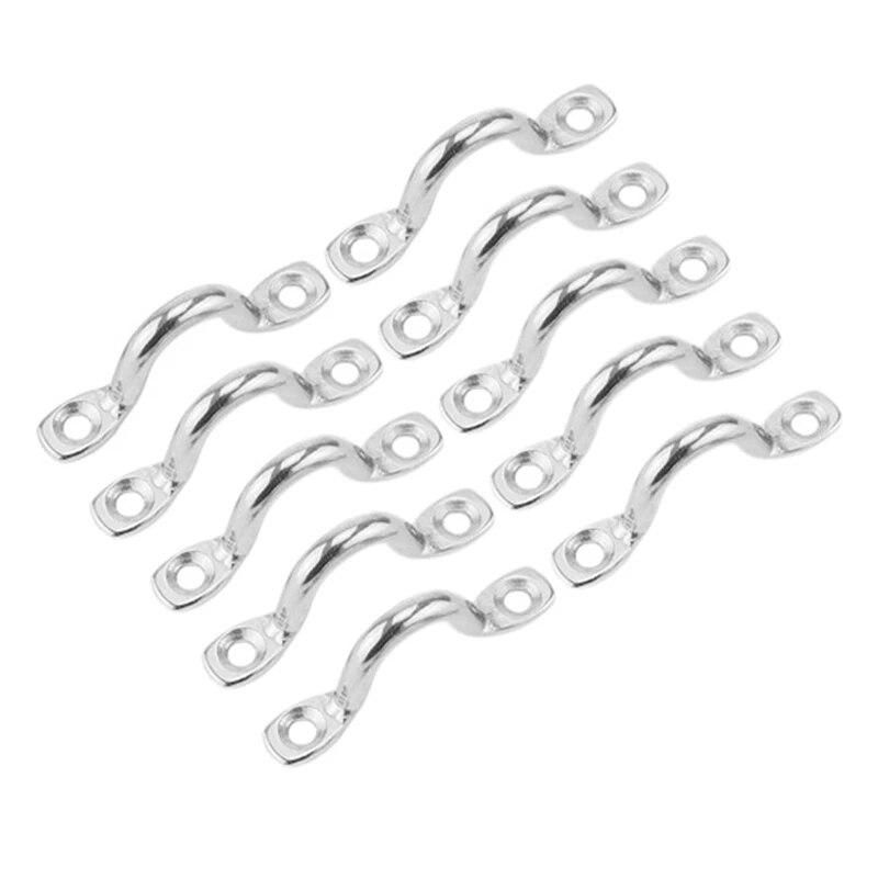 10Pcs Pad Eyes, Tie Down, Kayak Deck Loops, Tie Down Anchor Point, Footman's Loop for Kayak Canoe Rigging