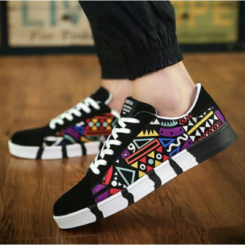 Men's Anti-Slip Print Sneakers - Multicolour