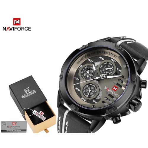 Luxury Waterproof Leather Watch - Black