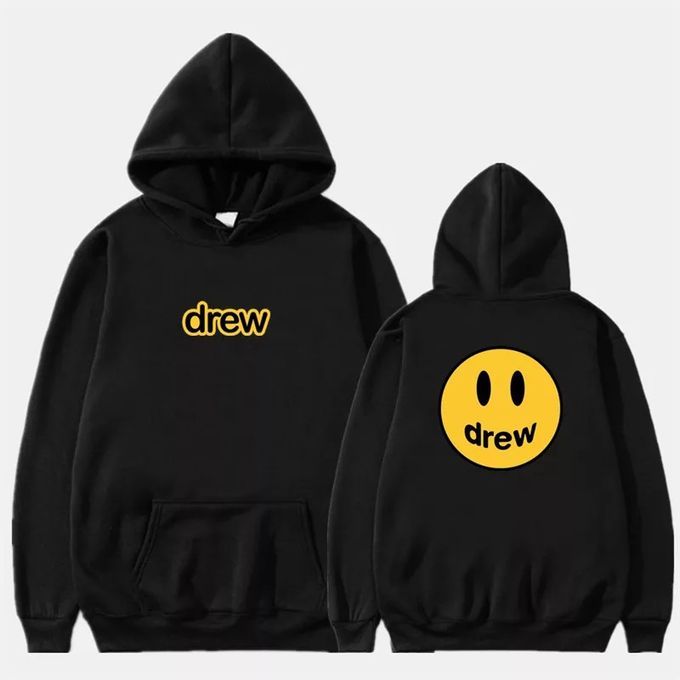 Drew Printed Hoodie (BLACK)