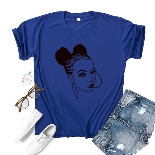 Shuku Print Top- Blue