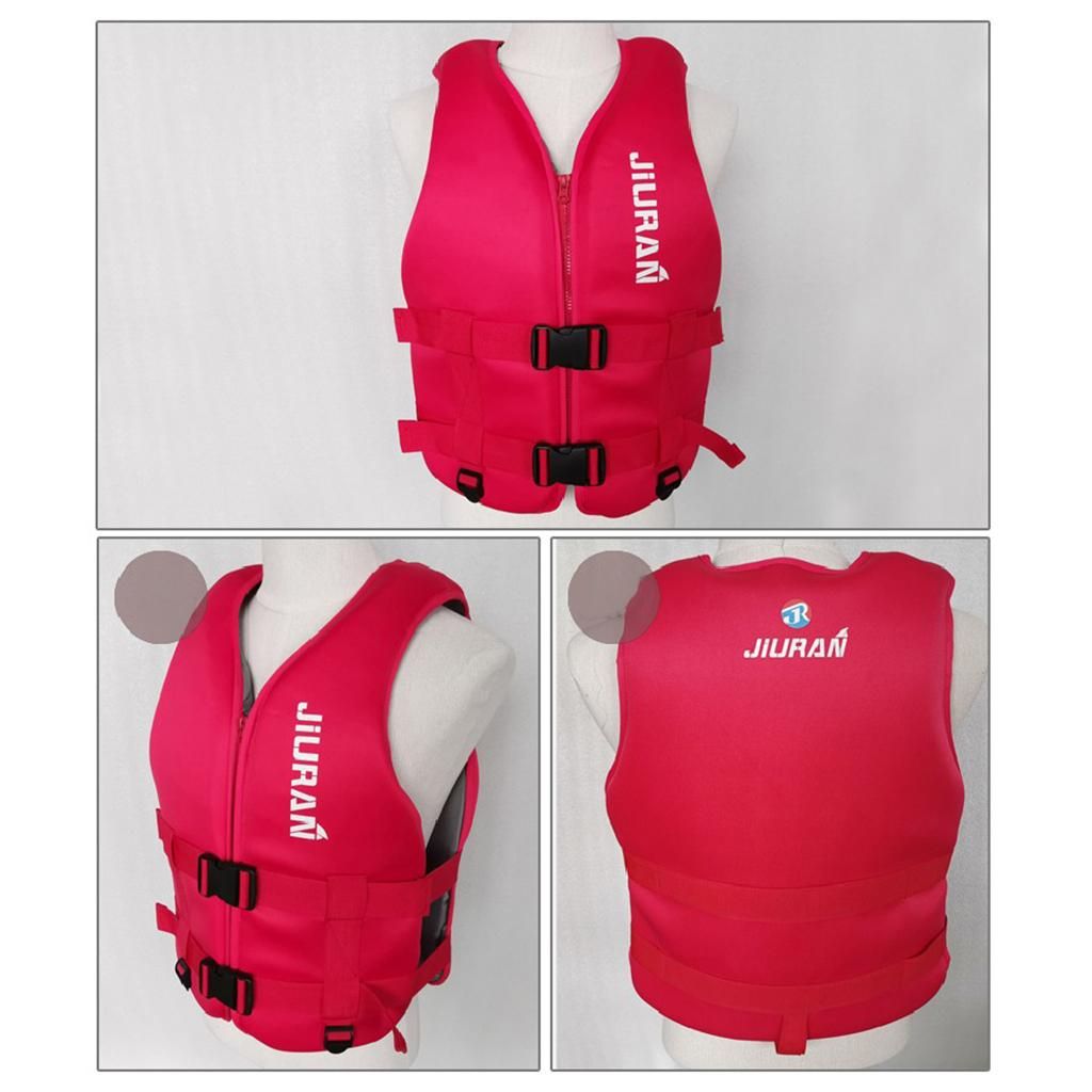 Life Jacket Watersports Floatation Vest Adults Children Boating Red XS