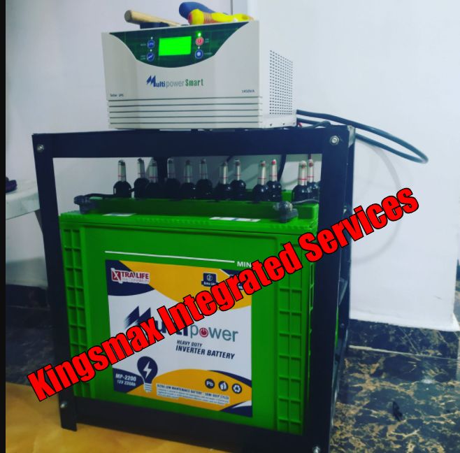 Solar Energy Inverter Battery Rack For Tall Tubular Batteries ( For 2 Batteries Rack )