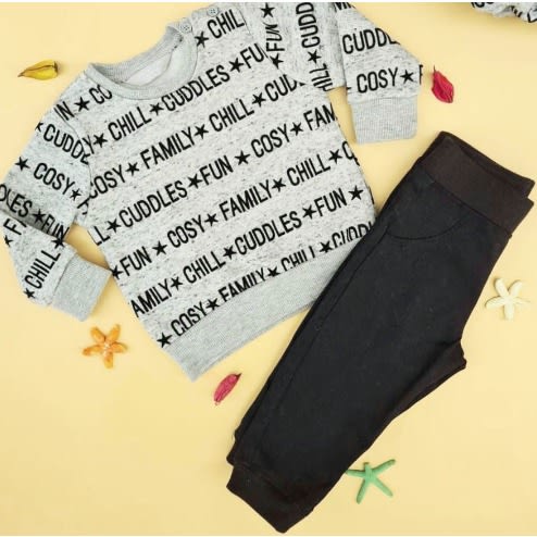 Baby Boy Crew Neck Sweat Set
