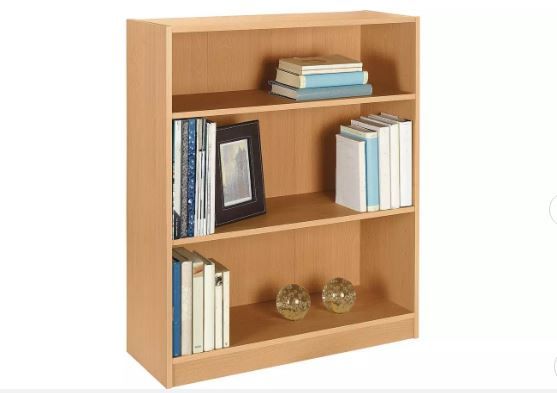 Standard 2 Layered Wooden Book Shelf Rack  File Cabinet