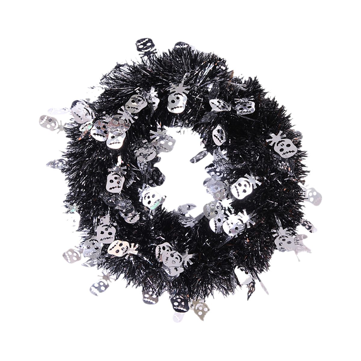 Halloween Front Door Wreath Hanging Garland Artificial Skull