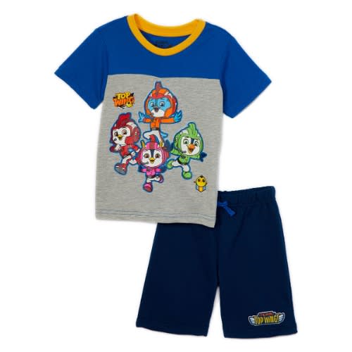 Top Wing Tee & Navy Shorts