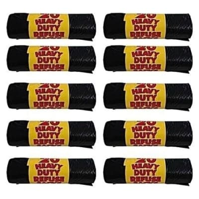Disposable Heavy Duty Trash Rubbish Waste Dust Bin Nylon - 10 Packs