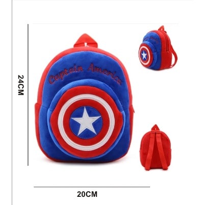 Kids Captain America Cartoon Character Bag For 1-3 Years