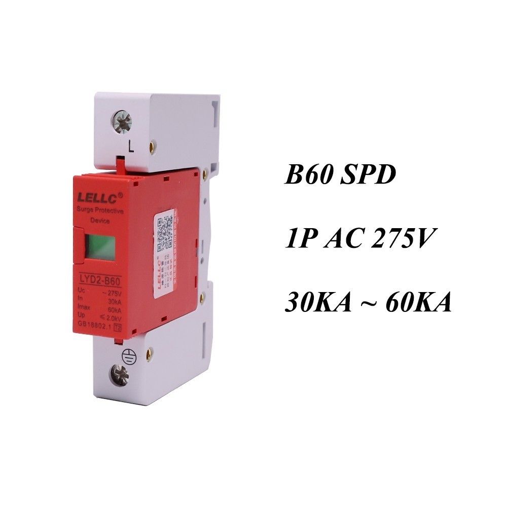 30KA~60KA Surge House AC Protector SPD B60-1P ~275V