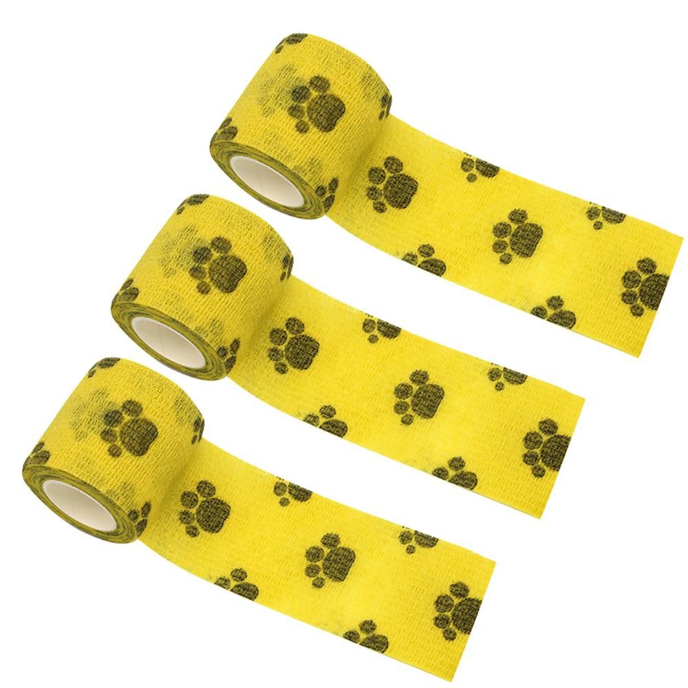 3 Rolls Self-Adhesive Bandages Wrap Breathable Non-woven Elastic Bandage