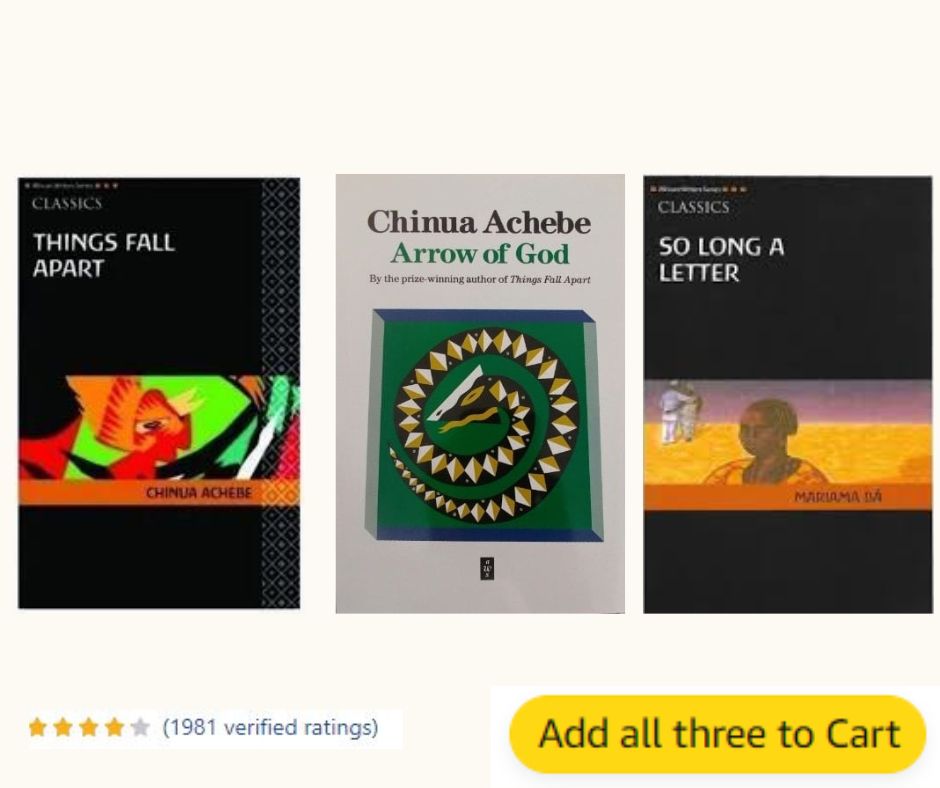 African Literature Classics: The African Trilogy By Chinua Achebe - Things Fall Apart, No Longer At Ease, Arrow Of God