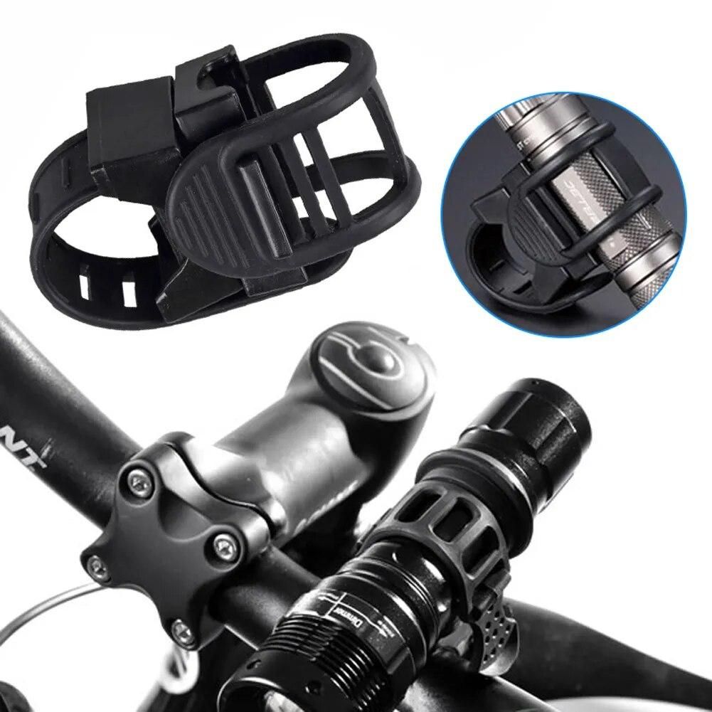 Adjustable 360&deg; Rotatable Cycling Grip Mount Bike Clamp Clip Bicycle Flashlight LED Torch Light Lamp Holder Clamp Headlight