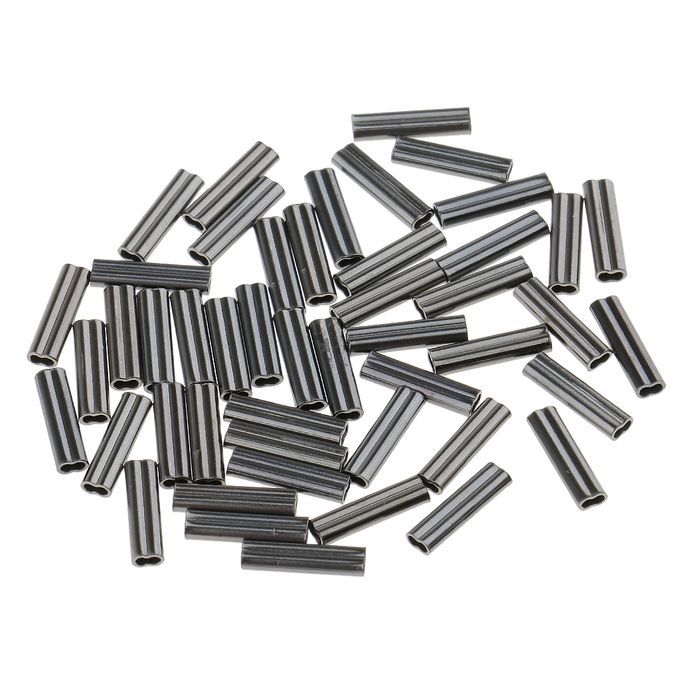 50 Pcs 10mm Double Barrel Crimping Sleeves Copper Tube Connector 0