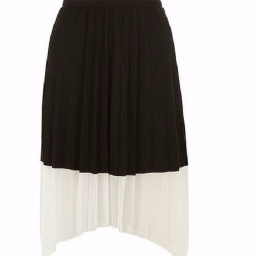 Colour Block Hankey Hem Midi