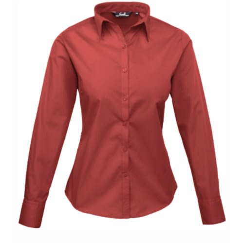Ladies Formal Dress Shirt  - Wine