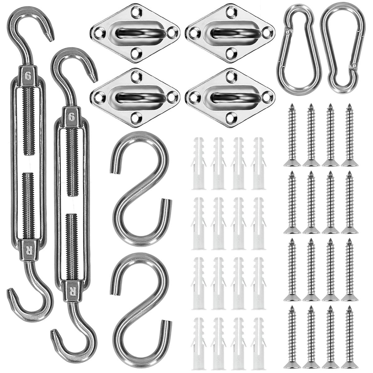 Shade Sail Hardware Kit Triangle Square Rectangle Heavy Duty