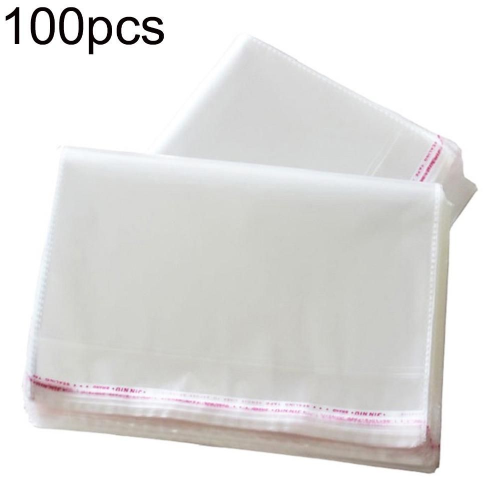 100Pcs Transparent Self Adhesive Sealed Plastic Bags