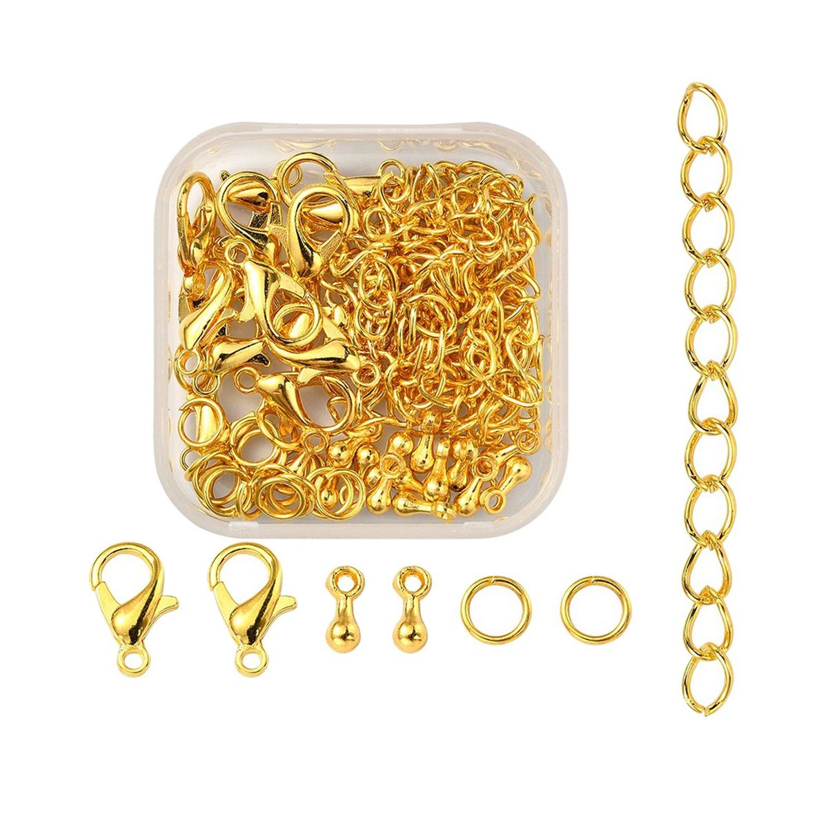 80Pcs Jewelry Making DIY Accessories With 20x Lobster Clasp For Gold