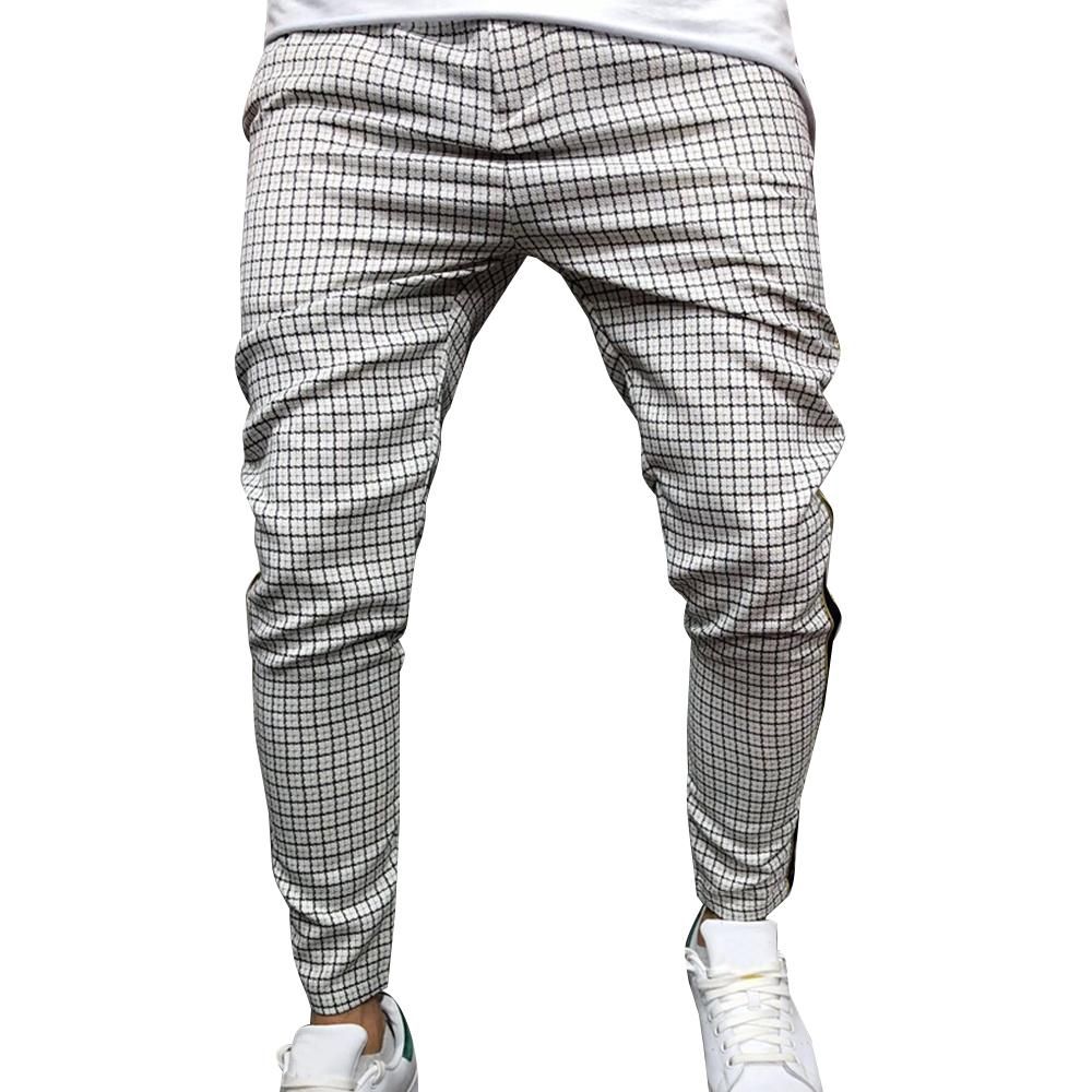 Payment Management Checkeeping pants for men casual clothes informal striped pants
