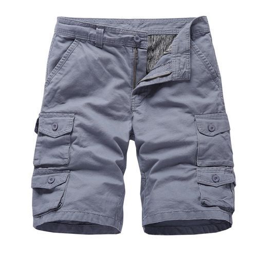 Men's Spring Summer Sport Shorts Multi-pocket Breathable Tooling Shorts - Grey