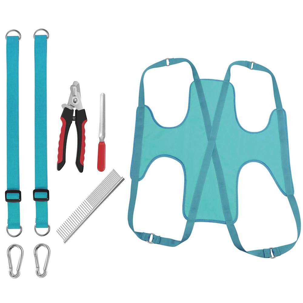 Pet Grooming Hammock for Medium/Large Dogs with Nail Clippers/Nail Trimmers/Grooming Scissors