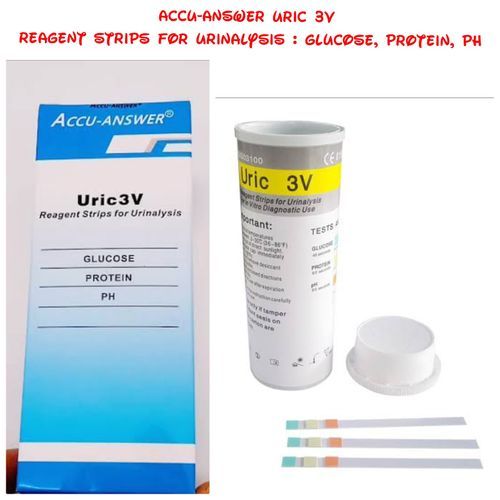 Combi Uric 3 V Reagent Strips For Urinalysis