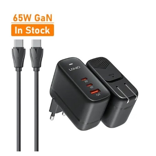 GAN Fast Travel Charger + 65W type C cable