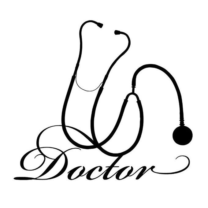 Doctor Hospital Medical Tool Car Body Window Sticker-Black