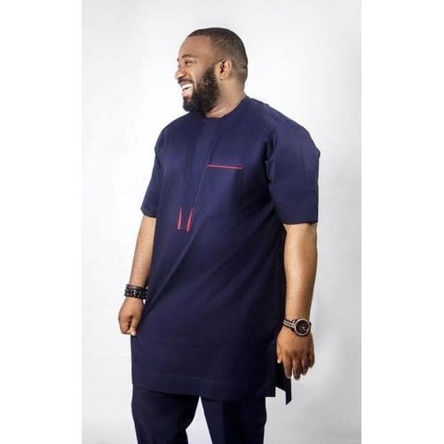 Mens Short Sleeve Blue Senator Wear