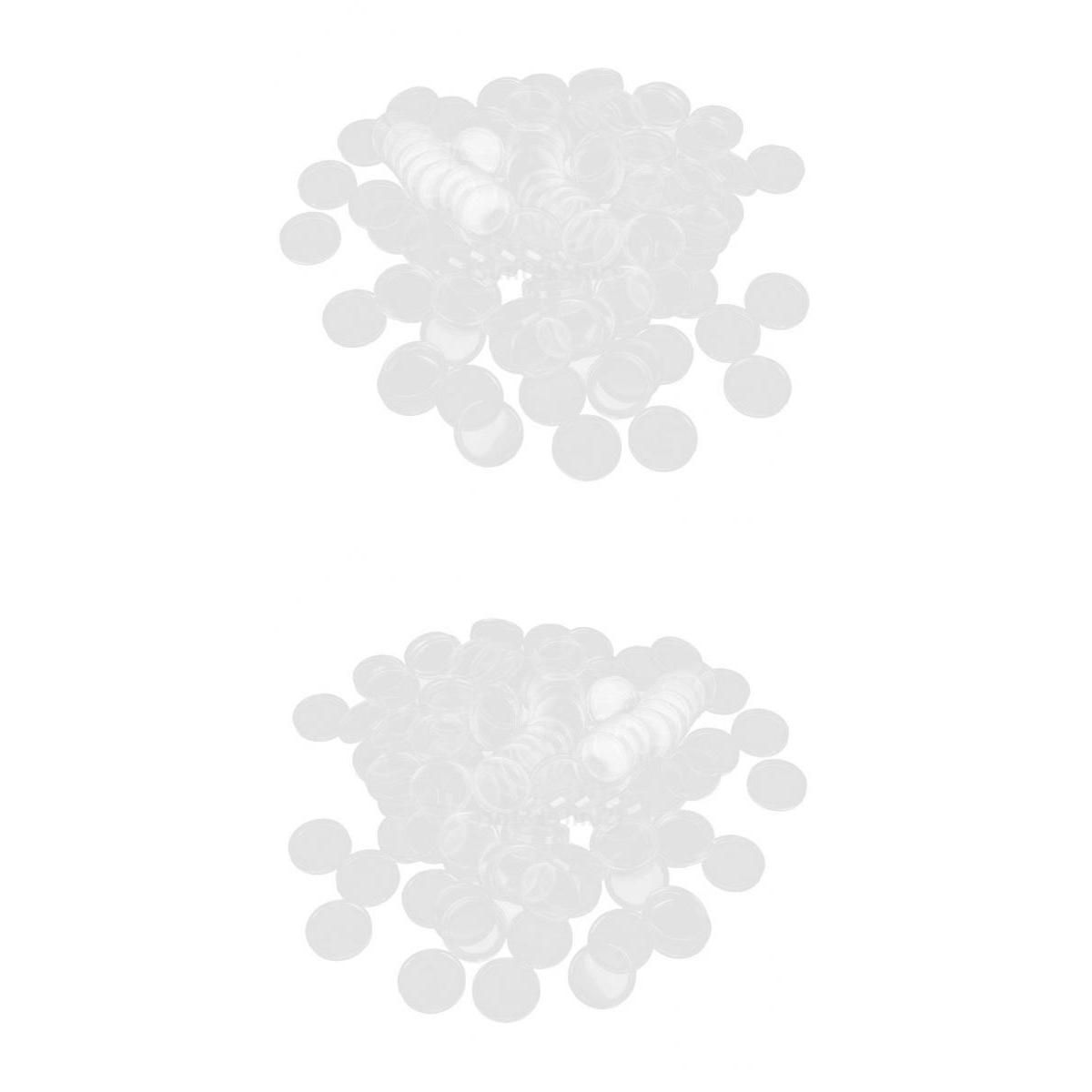 200pcs Plastic Clear Coin  Coin Containers Protector 26mm 32mm