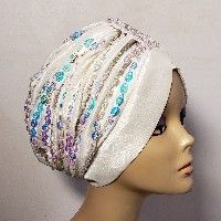 Beaded Cap White